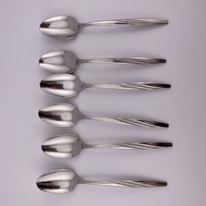 Set 6 American Stainless 6"  Grapefruit spoon Made in the USA